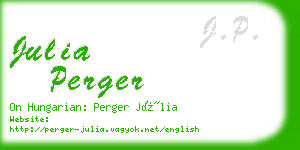 julia perger business card